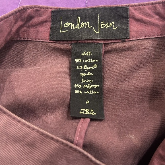 London Jean purple military style jacket- size 2 - Picture 8 of 8